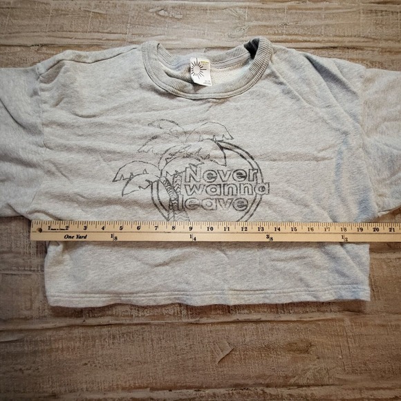 Offline by Aerie Sweatshirt Women’s XS Grey Cropped Never Want To Leave Palms - Picture 8 of 10